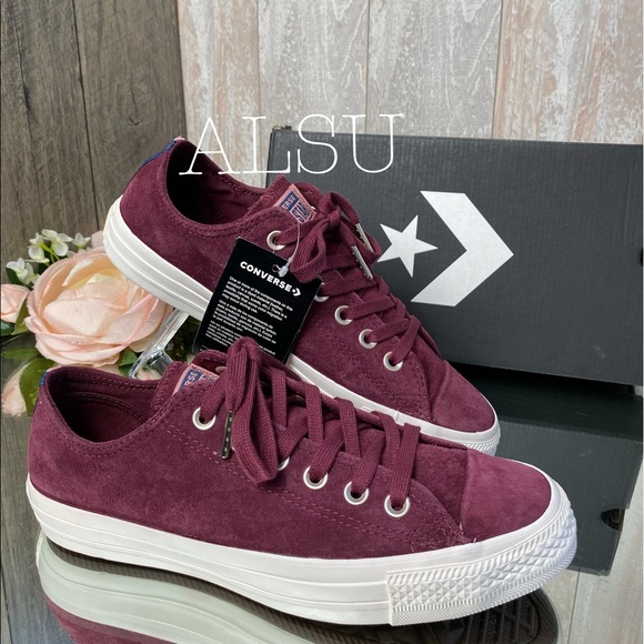 Converse Shoes - Converse Ctas Suede Dark Burgundy Low Top W AUTHEN
